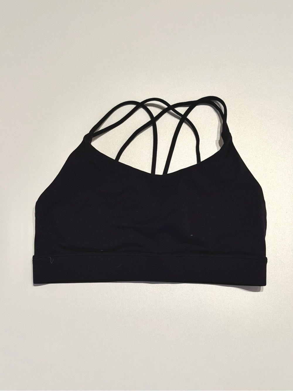 Glowmode black strappy sports bra